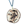 Custom Wood-Burned Initial Necklace
