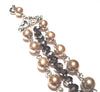 Timeless 3 Strand Pearl and Crystal Beaded Bracelet