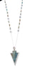 Green/Brown Agate Arrowhead Necklace