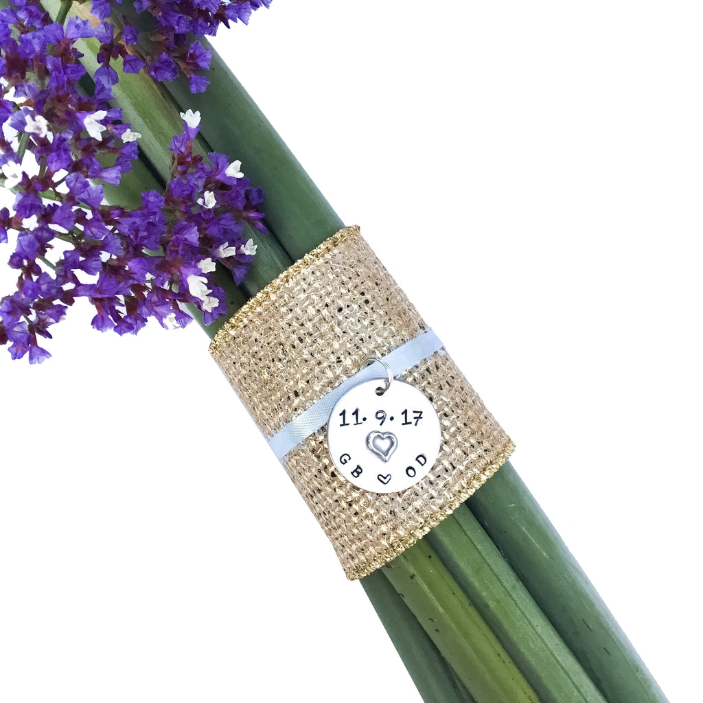 Custom Hand-Stamped Bouquet Charm