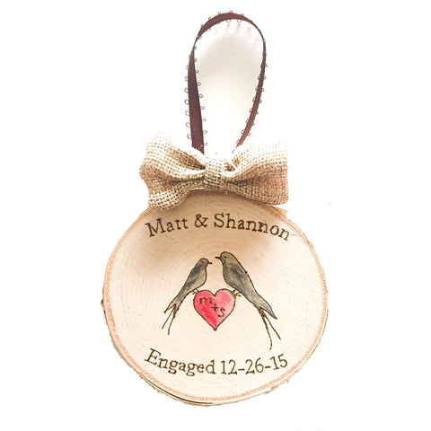 Custom Wood-Burned Ornament
