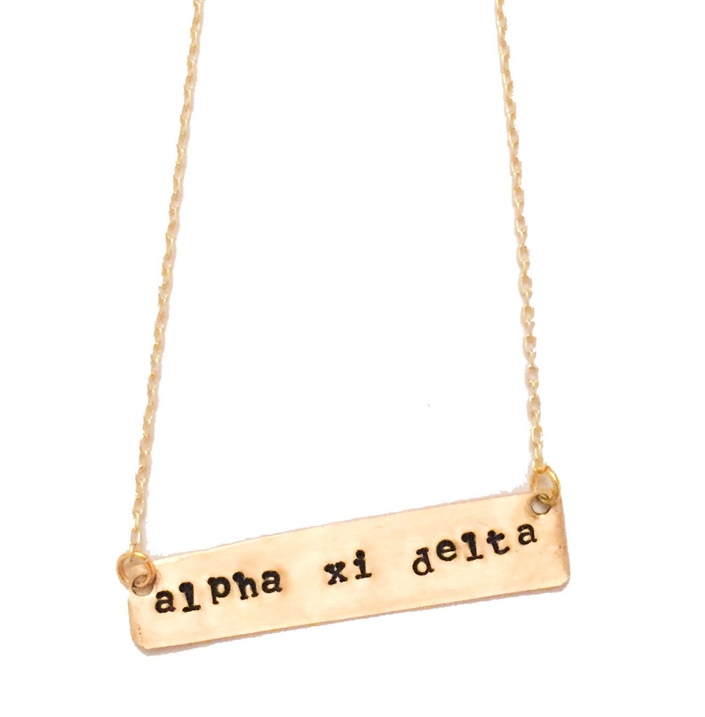 Custom Sorority Bar Necklace