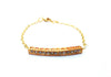 Yellow Gold Crystal "Bar" Bracelet