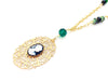 Gold Lace Cameo Necklace