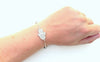 Silver Crystal Hamsa Bracelet