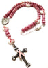 Breast Cancer Awareness Rosary Necklace