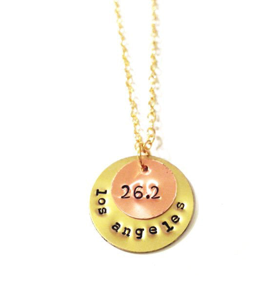 CUSTOM Hand-Stamped Race Necklace