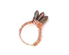 Olive Green "Feather" Ring
