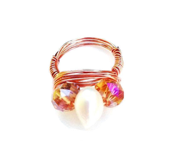 Champagne Pearl Ring