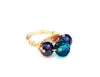 Black and Emerald Crystal Ring