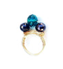 Black and Emerald Crystal Ring