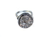 Gunmetal Grey Druzy Ring