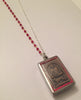 Buddhist Monk w/ Dog Necklace- With Natural Rubies