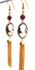 Gold Cameo and Tassel Earrings