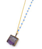 Gold-Dipped Amethyst Slice Necklace