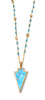 Turquoise Howlite Arrowhead Necklace