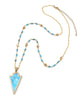 Turquoise Howlite Arrowhead Necklace