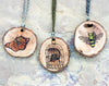 Wood-Burned Birdcage Necklace