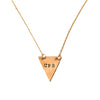 Custom Brass Triangle Tag Necklace