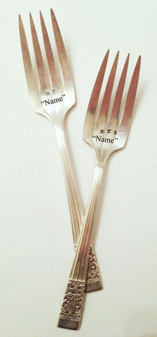 "Mr. & Mrs." Personalized Forks