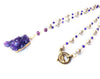 Gold-Dipped Amethyst and Pearl Necklace