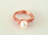 Delicate Rose Gold Freshwater Pearl Ring
