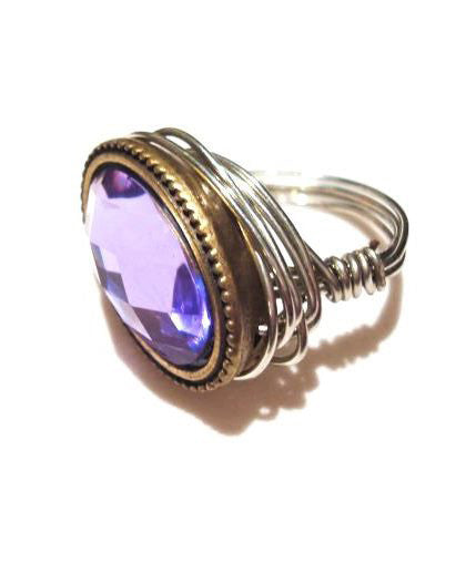 "Royal Purple" Glass Ring