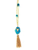 Blue Howlite "Shark" Necklace